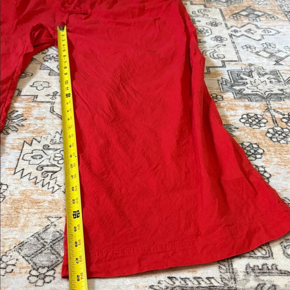 ATHLETA XL Paradise Linen Blend  Mid Rise Wide Leg Pants in red EUC - Picture 8 of 9